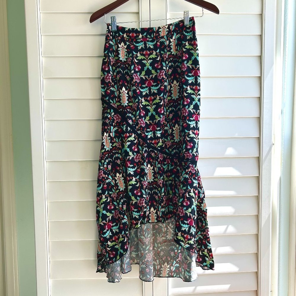 EarthBound Black Floral Flowy Maxi Skirt *Like New*